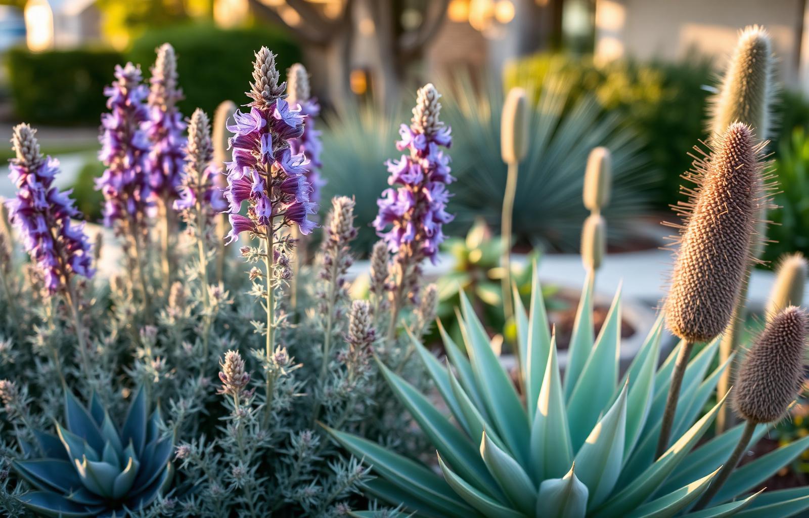 Native Texas plants in a designed garden